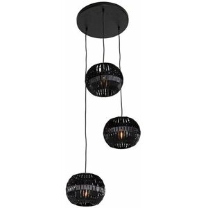 Qazqa Modern Black Pendant Light 3 Lights - Zoë Qazqa Modern Black Pendant Light 3 Lights - Zoë