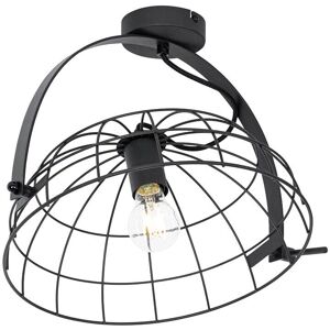 Qazqa Industrial Ceiling Lamp Black Adjustable - Steel - E27 - Max 60W Qazqa Industrial Ceiling Lamp Black Adjustable - Steel - E27 - Max 60W