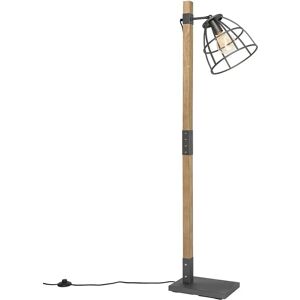 QAZQA Lampada da terra industriale Arthur - Grigio scuro - E27 QAZQA Lampada da terra industriale Arthur - Grigio scuro - E27