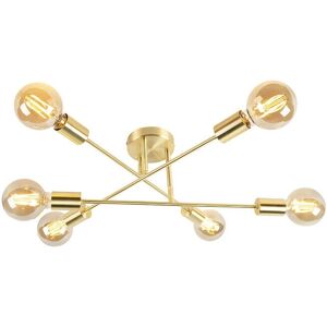 Qazqa Gold Art Deco Ceiling Light with WiFi - Sydney - Ceiling Lamp Qazqa Gold Art Deco Ceiling Light with WiFi - Sydney - Ceiling Lamp