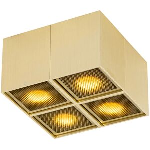 Qazqa Gold Ceiling Light 4 Lights - Adjustable - Interior Design - Ceiling Lamp Qazqa Gold Ceiling Light 4 Lights - Adjustable - Interior Design - Ceiling Lamp