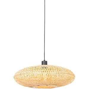 Qazqa Natural Bamboo Pendant Lamp - 50cm Ostrava - Adjustable Qazqa Natural Bamboo Pendant Lamp - 50cm Ostrava - Adjustable