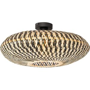Qazqa Bamboo Oriental Ceiling Light - 50cm - E27 - Black Qazqa Bamboo Oriental Ceiling Light - 50cm - E27 - Black