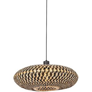 Qazqa Bamboo Black Pendant Lamp - 50cm Interior Adjustable Qazqa Bamboo Black Pendant Lamp - 50cm Interior Adjustable