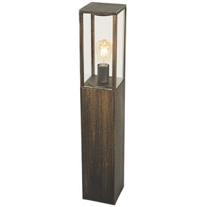 QAZQA Lámpara de pie exterior vintage - Charlois - Aluminio/Vidrio - Oro antiguo - IP44 QAZQA Lámpara de pie exterior vintage - Charlois - Aluminio/Vidrio - Oro antiguo - IP44