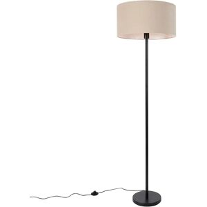 Lámpara de pie negra marrón Qazqa - E27 60W ajustable Lámpara de pie negra marrón Qazqa - E27 60W ajustable