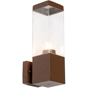 QAZQA Malios Rust Brown Outdoor Wall Light - IP44 - Modern QAZQA Malios Rust Brown Outdoor Wall Light - IP44 - Modern