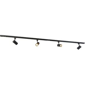 QAZQA Modern Track Lighting System Jeana - Black - Monofásico - IP20 - 194cm QAZQA Modern Track Lighting System Jeana - Black - Monofásico - IP20 - 194cm