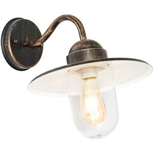 QAZQA Kansas Antique Gold Outdoor Wall Light - Rustic & IP44 QAZQA Kansas Antique Gold Outdoor Wall Light - Rustic & IP44