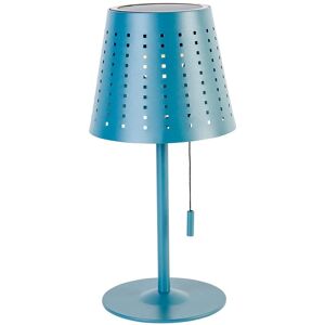 Qazqa Outdoor Blue Solar LED Table Lamp - Dimmable 3-Stage - Steel/Aluminium Qazqa Outdoor Blue Solar LED Table Lamp - Dimmable 3-Stage - Steel/Aluminium