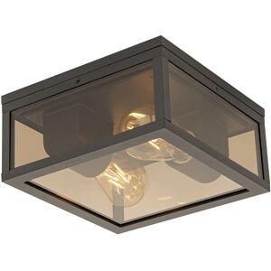 QAZQA Charlois Black Modern Ceiling Light - IP44 QAZQA Charlois Black Modern Ceiling Light - IP44