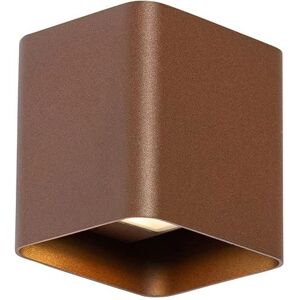 QAZQA Wall Light Evi - Modern Rust Square/Rectangular - Outdoor IP54 QAZQA Wall Light Evi - Modern Rust Square/Rectangular - Outdoor IP54