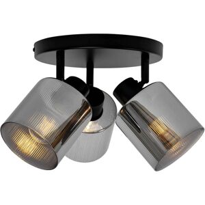 Qazqa Laura Black Ceiling Light with Frosted Glass 3-Spot Adjustable - Interior Decor Qazqa Laura Black Ceiling Light with Frosted Glass 3-Spot Adjustable - Interior Decor