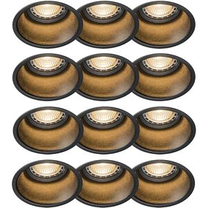 Qazqa Black Recessed Spotlights Set - GU10, 12 pcs, Adjustable - Home Décor Qazqa Black Recessed Spotlights Set - GU10, 12 pcs, Adjustable - Home Décor