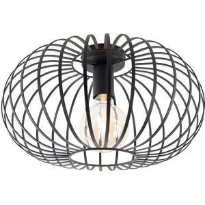 Qazqa Johanna Black Smart Ceiling Light - 39cm LED Ready Qazqa Johanna Black Smart Ceiling Light - 39cm LED Ready