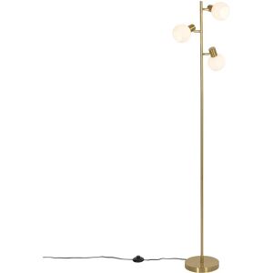 Qazqa Art Deco Floor Lamp Gold Crystal 3 Lights - Anouk Qazqa Art Deco Floor Lamp Gold Crystal 3 Lights - Anouk