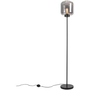 Qazqa Black Glass Floor Lamp - Wi-Fi Control - 25cm x 161cm - Floor Lamp Qazqa Black Glass Floor Lamp - Wi-Fi Control - 25cm x 161cm - Floor Lamp