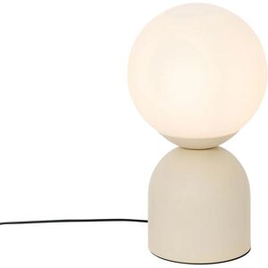 QAZQA Lámpara de mesa beige de acero y cristal - Lámpara de mesa QAZQA Lámpara de mesa beige de acero y cristal - Lámpara de mesa