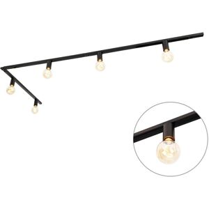 QAZQA Modern Track Lighting System Black - Jeana QAZQA Modern Track Lighting System Black - Jeana