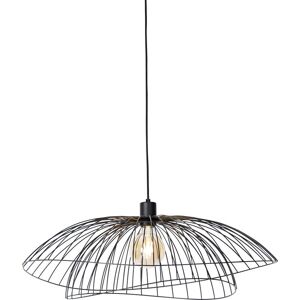 QAZQA Black Smart Pendant Lamp 66cm G95 - Steel Round QAZQA Black Smart Pendant Lamp 66cm G95 - Steel Round
