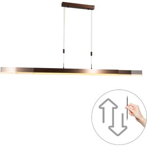 QAZQA - Lamba - Bronce oscuro - Ajustable - Lámpara colgante QAZQA - Lamba - Bronce oscuro - Ajustable - Lámpara colgante