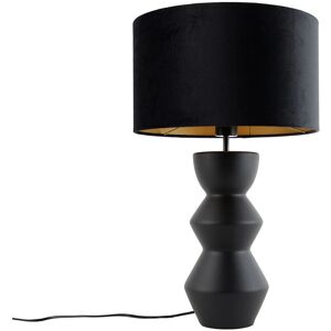 QAZQA Alisia Black Ceramic Table Lamp - 35cm, Dimmable, IP20 QAZQA Alisia Black Ceramic Table Lamp - 35cm, Dimmable, IP20