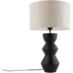 QAZQA Ceramic Design Table Lamp Gray 35cm - Indoor Decor QAZQA Ceramic Design Table Lamp Gray 35cm - Indoor Decor