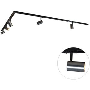 Qazqa Modern Rail Lighting System with 5 Spotlights - Industrial Style Qazqa Modern Rail Lighting System with 5 Spotlights - Industrial Style
