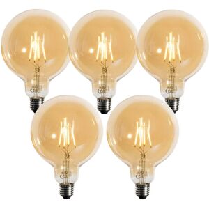LUEDD Gold Dimmable G125 LED Bulbs, Set of 5 - Light Bulb LUEDD Gold Dimmable G125 LED Bulbs, Set of 5 - Light Bulb