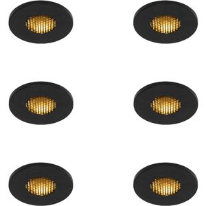 QAZQA 6 Focos Empotrados Modernos Negros - Baño IP54 QAZQA 6 Focos Empotrados Modernos Negros - Baño IP54