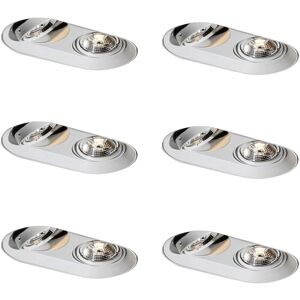 QAZQA QAZQA 6-Pack White GU10 Recessed Spotlights - Lighting Fixture QAZQA QAZQA 6-Pack White GU10 Recessed Spotlights - Lighting Fixture