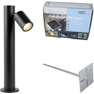 QAZQA - 45cm Black Adjustable - Height 45 cm - GU10 35W - Outdoor light QAZQA - 45cm Black Adjustable - Height 45 cm - GU10 35W - Outdoor light
