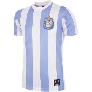 Maillot rétro Argentine 1986 COPA Maradona - Blanc - Unisexe S - Publicité Maillot rétro Argentine 1986 COPA Maradona - Blanc - Unisexe S - Publicité