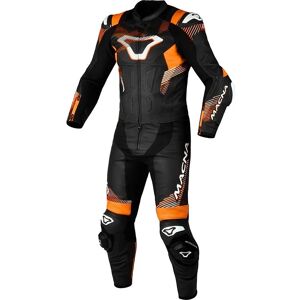 Macna - Armadyl - Negro - Naranja - Mono de cuero para motocicleta Macna - Armadyl - Negro - Naranja - Mono de cuero para motocicleta