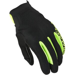 Guantes de Motocicleta de Cuero y Spandex Macna Obtain Amarillo Negro Guantes de Motocicleta de Cuero y Spandex Macna Obtain Amarillo Negro