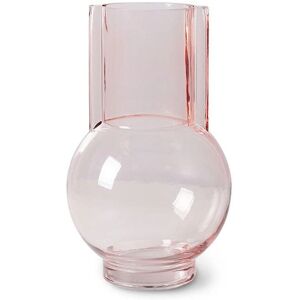 HKliving Sundae Vaas - Rosa Unisex - 23cm Glas HKliving Sundae Vaas - Rosa Unisex - 23cm Glas