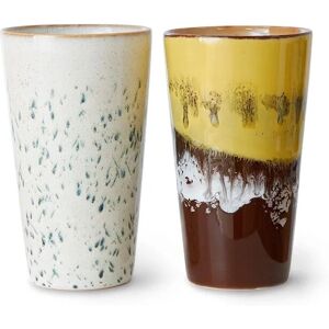 HKliving - 70's Latte Macchiato Becher - 300 ml - 2-pièces - Tasse - Publicité HKliving - 70's Latte Macchiato Becher - 300 ml - 2-pièces - Tasse - Publicité