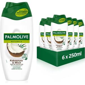 Palmolive Coconut & Milk Shower Gel - Shower with Moisturising Milk and Coconut - 6 x 250 ml Palmolive Coconut & Milk Shower Gel - Shower with Moisturising Milk and Coconut - 6 x 250 ml