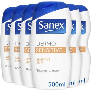 Sanex Dermo Sensitive - 500 ml - Pack of 6 - Shower Gel Sanex Dermo Sensitive - 500 ml - Pack of 6 - Shower Gel