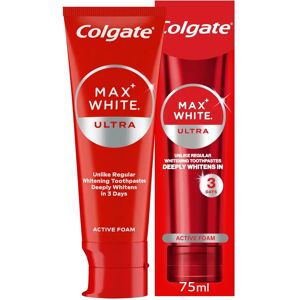 Colgate Max White Ultra Active Foam Teeth Whitening Toothpaste - 75ml Colgate Max White Ultra Active Foam Teeth Whitening Toothpaste - 75ml