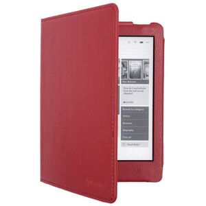 Gecko Red Magnetic Faux Leather Kobo Aura Edition 2 Case - e-book reader Gecko Red Magnetic Faux Leather Kobo Aura Edition 2 Case - e-book reader