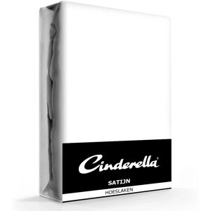 CINDERELLA Satin Spannbettlaken - Matratzenbezug - Weiß CINDERELLA Satin Spannbettlaken - Matratzenbezug - Weiß
