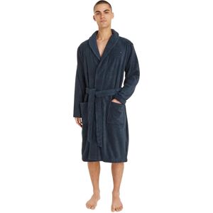 Tommy Hilfiger Dark Blue Cotton Bathrobe - Bathrobe Tommy Hilfiger Dark Blue Cotton Bathrobe - Bathrobe