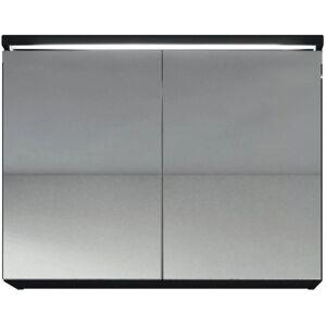 BADPLAATS Armoire miroir Paso 80x60cm - Noir - Publicité BADPLAATS Armoire miroir Paso 80x60cm - Noir - Publicité