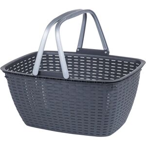 Urban Living Black Laundry Basket Rattan Washing with Handles Clothes Bin Sort - Storage Solutions Urban Living Black Laundry Basket Rattan Washing with Handles Clothes Bin Sort - Storage Solutions