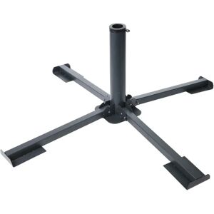GEEZY Metal Foldable Parasol Base - Black Garden Umbrella Stand GEEZY Metal Foldable Parasol Base - Black Garden Umbrella Stand