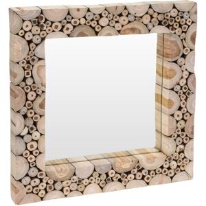 Home Styling Collection, Quadratischer Wandspiegel, Beiget - Wandspiegel Home Styling Collection, Quadratischer Wandspiegel, Beiget - Wandspiegel