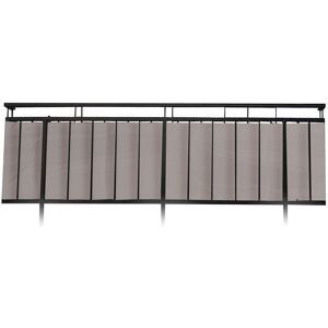 KOOPMAN - Tenda balcone - 445x76cm - Grigio chiaro - Protezione sole e vento KOOPMAN - Tenda balcone - 445x76cm - Grigio chiaro - Protezione sole e vento