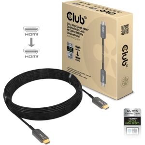 Club 3D CAC-1376 HDMI 10m - Ultra High Speed - Aktiivinen Optinen Kaapeli - Musta Club 3D CAC-1376 HDMI 10m - Ultra High Speed - Aktiivinen Optinen Kaapeli - Musta