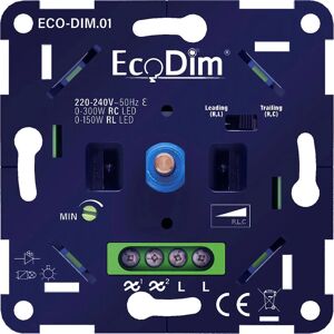 Ecodim LED Dimmer - Fase-afsnijding 0-300W - Universeel Ecodim LED Dimmer - Fase-afsnijding 0-300W - Universeel